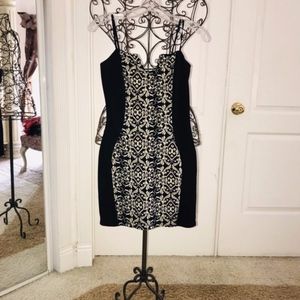 Black and White Dress with Curvy Design
